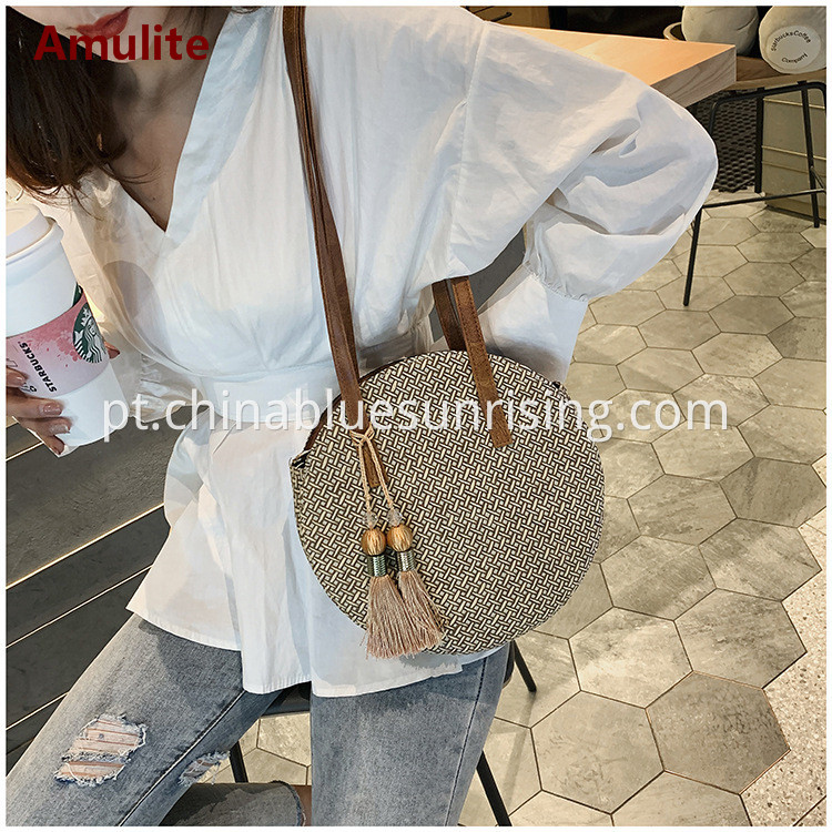 Round Straw Bag Handbag